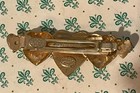 Vintage Kirks Folly Rare 3 Hearts Hair Barrette France Gold Tone Hair Clip 