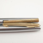 Sheaffer Stylist Brushed Stainless Steel Ballpoint Pen Pencil Set  case Vintage