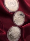 Lot Of Three 20g Silver Coins  60g Of Silver   999 Fine Liberia Proof Coins