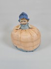 Antique Little Dutch Girl Sewing Pin Cushion   Porcelain Bisque Half Doll