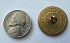 Antique Brass Gold Gilt Button  orange Gilt Standard  flowers 7 8  018