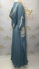 Fancy Abaya Kaftan Hoody Embroidery Women s Butterfly Dress Maxi Long Sleeve Blu