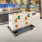 6pcs Plastic Pallets Interlocking Storage Stackable Anti-slip Loading Pallets