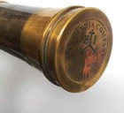 Antique Brass Telescope Marine Nautical Leather Pirate Spyglass Vintage Scope