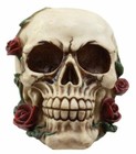 Day Of The Dead Red Rose Vine Skull Figurine Dod Floral Sugar Skull Decor 6 l