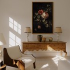 Large Framed Wall Art  Still Life Rose Canvas Prints  Botanical Floral Vintag   