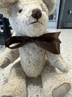 Vintage Rare Laurel Robinson Signed Hand Made Large Curly Teddy Bear With Bow