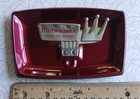 Unique  budweiser  King Of Beers  Stamped Metal Ashtray W crown Cigarette Holder