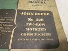 Vintage John Deere Operator s Manual  226 2 Row Corn Picker Om-n2-850