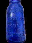 Antique Bromo-seltzer emerson Drug Co baltimore md  Cobalt embossed  Cork Top 4   