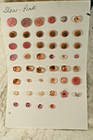 Bs 11 - Lot Of 46 Antique  Vintage Buttons  Glass  Pinks
