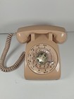 Vintage Cream Pinkish Pink Itt Desktop Rotary Phone Made In America 1980s