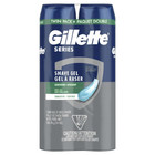 Gillette Series Soothing Shave Gel For Men With Aloe Vera  Twin Pack  14 Oz New