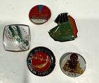 Lot Of 5 Chinese Lapel Pins  Travel Metal Enamel Vintage Lot