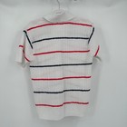 Leonardo Strassi Men 70s Vintage Terry Knit Polo Shirt Size L Striped Rockabilly