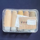 Trell Silicone Leakproof Carry-on Approved Travel Bottles Beige Yellow