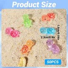 Jeffdad 50pcs Mini Luminous Resin Turtles  Miniature Sea Turtle Figurines   