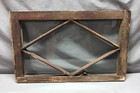 Antique Vintage 17x28 Diamond Transom Mission 5 Lite Window Sash Old 1833-25b