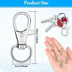 100-pcs Metal Swivel Lanyard Snap Hook Lobster Claw Clasp And Keychain Rings