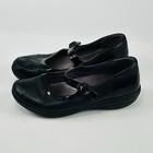 Dansko Womens Mary Jane  Shoes Size 9 5  40 Eu Slip On Black Leather Girly Femme