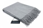  100  Pure Cashmere Throw Blanket With Fringes Ultimately Soft And Heather Grey
