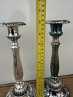 Pair Of Silver Plated Godinger Art Co  Candle Holder Stands Candlesticks