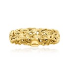 Polished Classic Byzantine Band Ring Real 10k Yellow Gold Sizes 7 Or 8