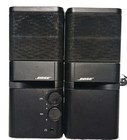 Bose Mediamate Computer Speakers Pair W  Ac Adapter   Audio Cable Tested Working