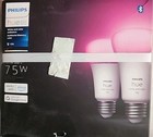Philips Hue 563361 White And Color Ambiance A19 Bluetooth 75w 2-pack-free S h