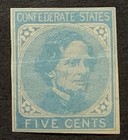 Travelstamps  Us Csa Stamps Scott  6 Jefferson Davis 5 Cent Mnhog