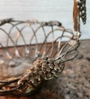 Vintage Godinger Silver-plate Art Grape leaf Basket With Moveable Handle