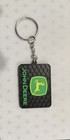 John Deere Black Square Key Ring W matching Black Key Ring