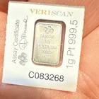 A Pamp Suisse 1 Gram  9995 Platinum Bar In Sealed Assay Card