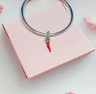 925 Silver Italian Cornicello Charm - Italian Charm - Italian Red Horn Charm