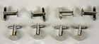 12 Silver Metal Cuff Links Blank 10mm Flat Round Pad To Glue Finding  Cufflinks
