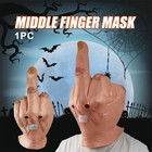 Halloween Mask Scary Despise Middle Finger Latex Full Head Costume Party Cosplay