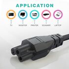 10 Pack 5ft 3-prong Mickey Mouse Ac Power Cord 10a 125v For Laptop Printer Tv