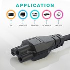 3 Prong 5ft Ac Power Cord 125v 250v 10 Amp 18awg Iec320 C5 To Nema 5-15p