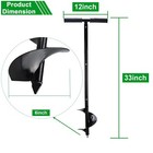 Realplus Hand Auger Post Hole Digger 6  X 33  Garden Hole Digger Tool