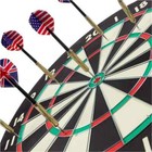 Dart Board Game Set With Six 17 G Brass Tipped Darts