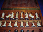        Vintage 1958 Anri Toriart Charlemagne Hand Painted Sculptite Magnetic Chess G