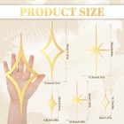 5 Pieces Midcentury Modern Wall Decor Metal Vintage Starburst Art Mid Century Mo