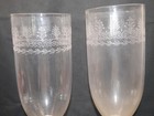 2 Antique Sterling   Etched Crystal Victorian Candelabra Candle Stick Holder