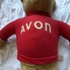 Avon 1977 Teddy Bear Plush Stuffed Animal Medium 14-24in Red Shirt Vintage