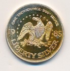 1985 A-mark 1 Oz 999 Troy Ounce Silver Heavily Toned
