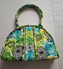 Vera Bradley Purse Frame Bag Lime s Up  Floral Bag Tote Pockets Green