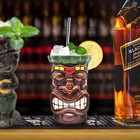 Tiki Mugs Set Of 4    Ceramic Hawaiian Party Mugs Large Drinkware  Ti