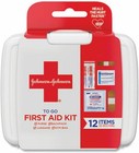 Johnson   Johnson Compact 12-piece Travel First Aid Kit - Ultimate Safety On-   