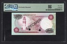 Bermuda 5 Dollars 6-2-1970 P24s  specimen  Uncirculated Grade 63