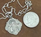 1000 sterling Icon Medal Pendant Mother Of God Saint Mary Jesus Christ Necklace